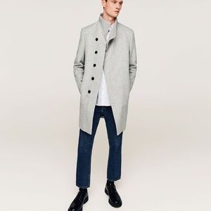 light gray wool coat